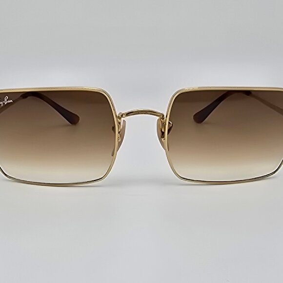 Ray-Ban RB1969 914/751 Rectangle Arista Gold Frame Brown Gradient Len Sunglasses - Picture 2 of 15